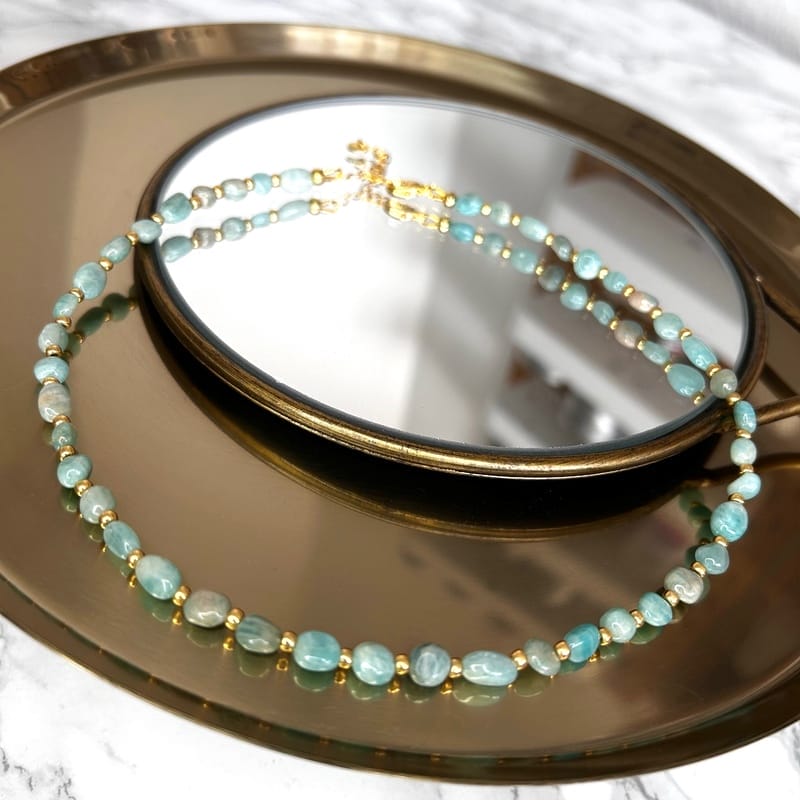 Vælg en halskæde med amazonit og du vil mærke en indre ro og balance